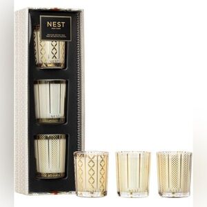 NEST New York Festive Scented Votive Christmas Candle Trio - 2 oz each - NWT